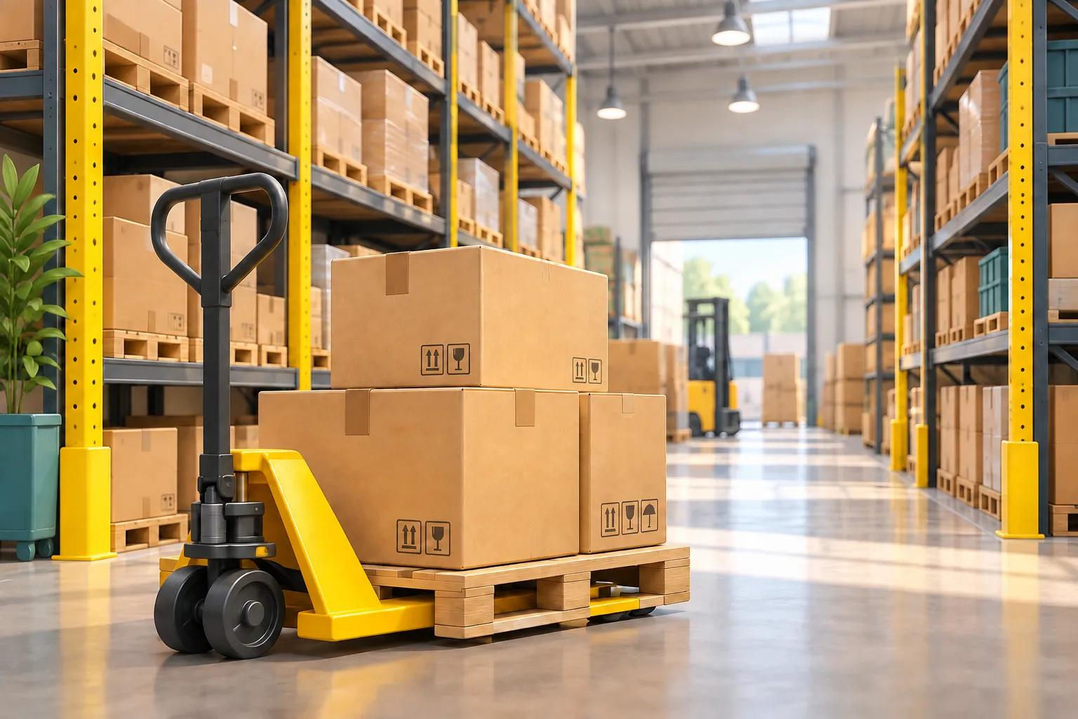 Warehouse storage illustration