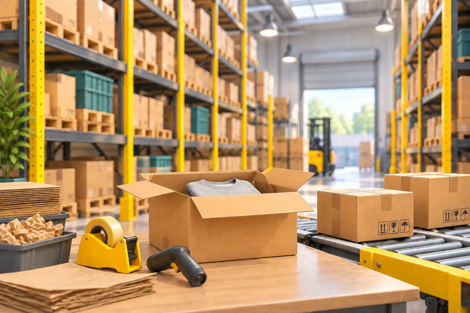 E-commerce order fulfillment illustration